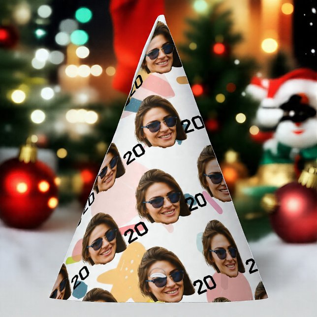 Personalized Face 20th 30th 40th 50th Birthday Party Hat (Creator Uploaded)