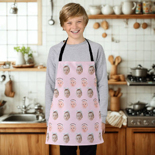 Personalized Face 2 Photos, Custom Face, Dad Mom Apron