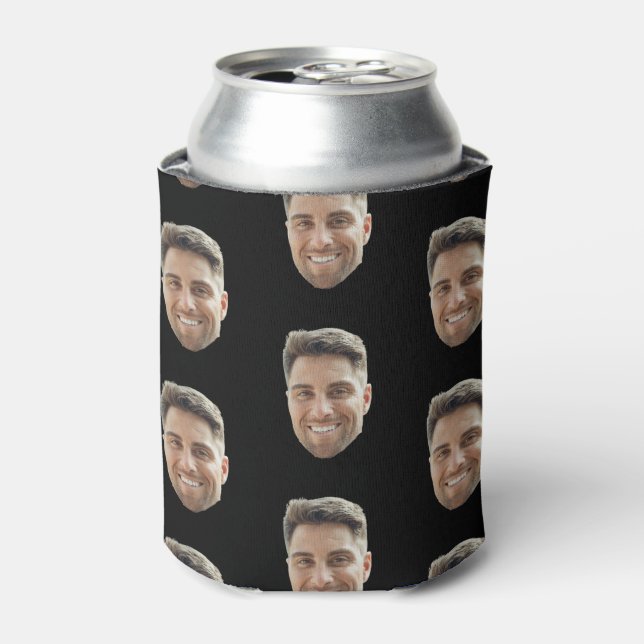 Personalized Face Birthday Bachelor Party Can Cooler (Can Front)
