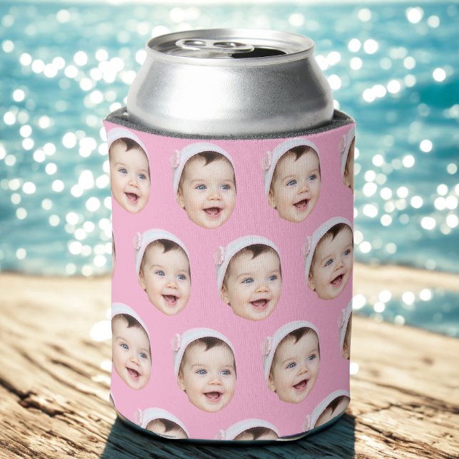 Personalized Face Birthday Favors Bachelor Party Can Cooler (Creator Uploaded)