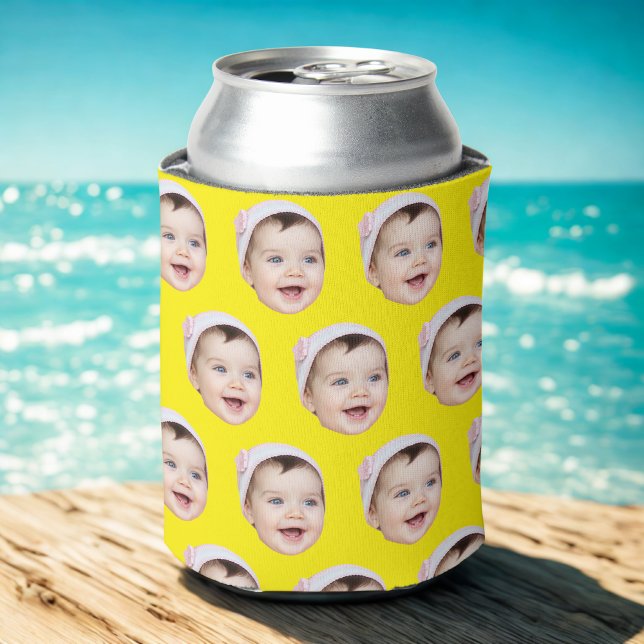 Personalized Face Birthday Favors Bachelor Party Can Cooler (Creator Uploaded)