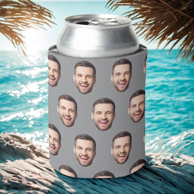 Personalized Face Birthday Favors Bachelor Party Can Cooler (Creator Uploaded)