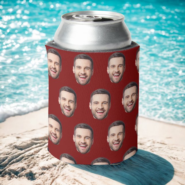 Personalized Face Birthday Favors Bachelor Party Can Cooler (Creator Uploaded)
