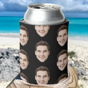Personalized Face Birthday Favors Bachelor Party Can Cooler