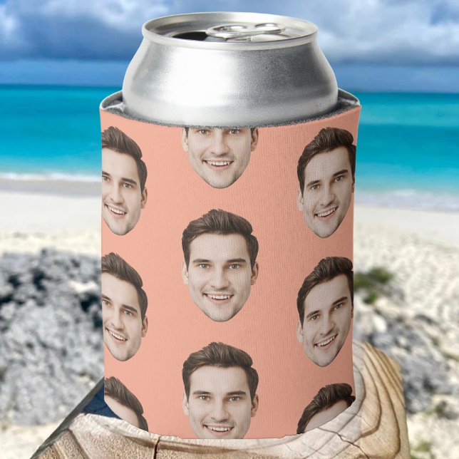 Personalized Face Birthday Favors Bachelor Party Can Cooler (Creator Uploaded)