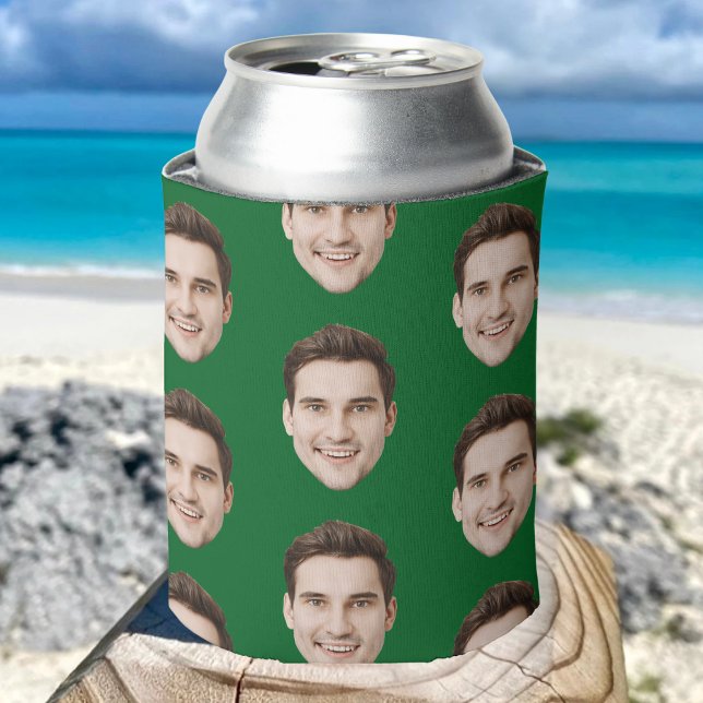 Personalized Face Birthday Favors Bachelor Party Can Cooler (Creator Uploaded)