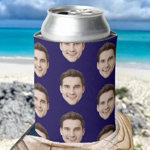 Personalized Face Birthday Favors Bachelor Party Can Cooler