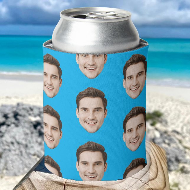 Personalized Face Birthday Favors Bachelor Party Can Cooler (Creator Uploaded)