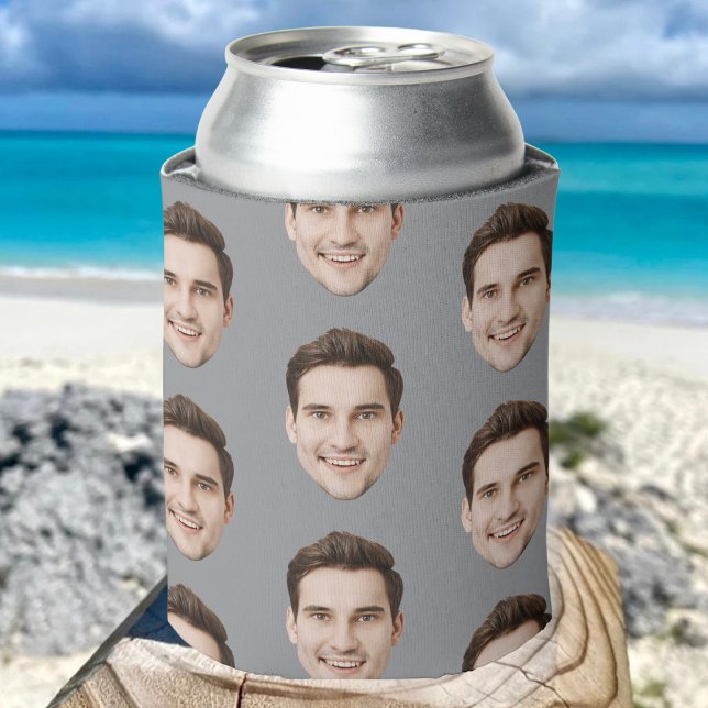 Personalized Face Birthday Favors Bachelor Party Can Cooler (Creator Uploaded)