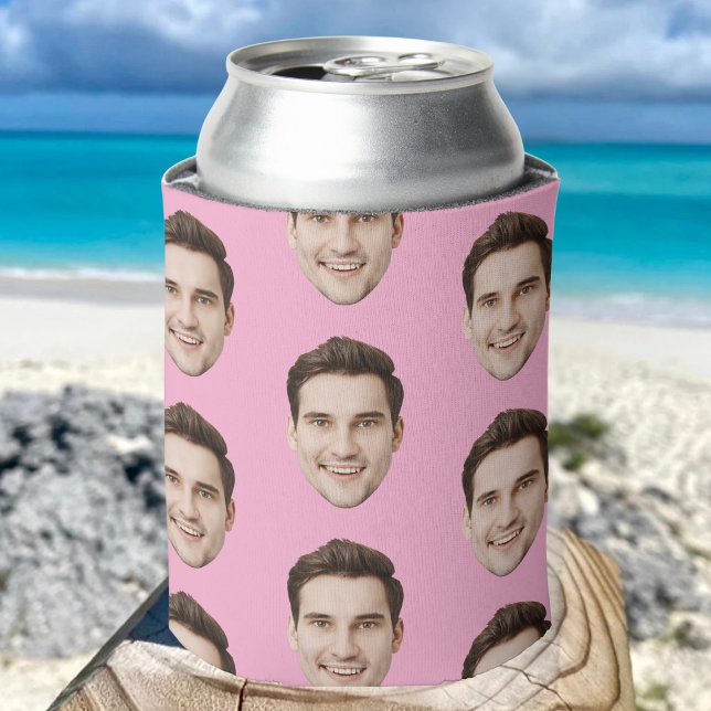 Personalized Face Birthday Favors Bachelor Party Can Cooler (Creator Uploaded)