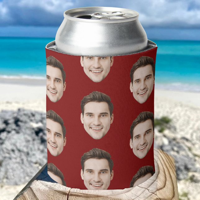 Personalized Face Birthday Favors Bachelor Party Can Cooler (Creator Uploaded)