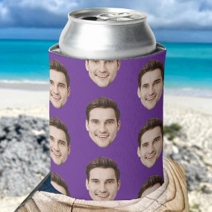 Personalized Face Birthday Favors Bachelor Party Can Cooler