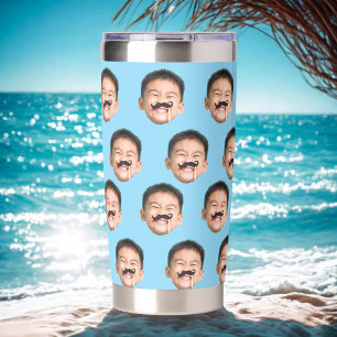 Personalized Face Birthday Favors Bachelor Party Insulated Tumbler