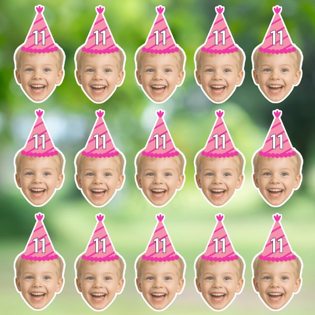 Personalized Face Birthday Favors Bachelor Party Sticker (Creator Uploaded)