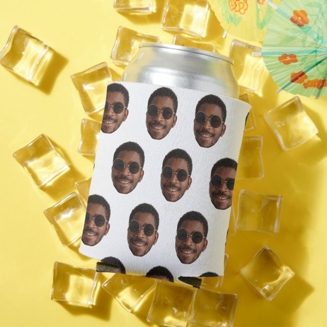 Personalized Face Can Cooler, Wedding Photo Can Cooler (In Situ Summer)