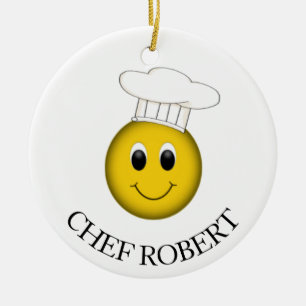 Personalized Face Chef Ceramic Ornament
