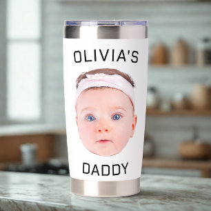 Personalized Face , Custom Baby Photo, Dad Gift Insulated Tumbler