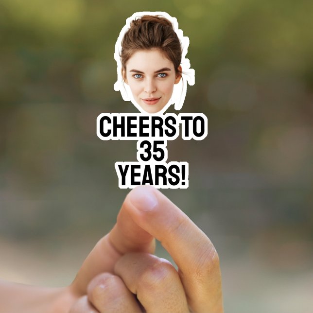 Personalized Face Custom Birthday Party Favors  Sticker (Creator Uploaded)