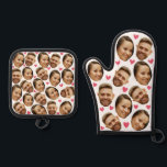 Personalized Face Custom Photo With Heart Couple Oven Mitt & Pot Holder Set<br><div class="desc">Funny Custom Oven Mitt & Pot Holder Set with Your Face,  and your lover Baking Gifts for Women or Men for Kitchen Cooking,  BBQ,  Grillin faces Photo pattern,  great gifts Whether it's a housewarming,  a friend's birthday,  wedding or any occasion.</div>