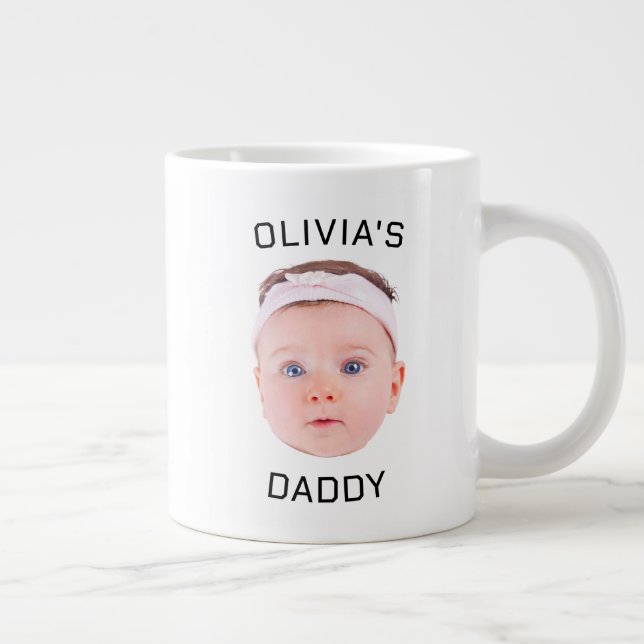Personalized Face Mug, Custom Baby Mug, Dad Gift Giant Coffee Mug (Right)