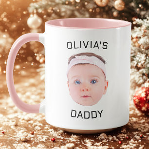 Personalized Face Mug, Custom Baby Mug, Dad Gift Mug