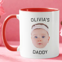 Personalized Face Mug, Custom Baby Mug, Dad Gift