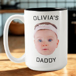 Personalized Face Mug, Custom Baby Mug, Dad Gift Two-Tone Coffee Mug<br><div class="desc">Personalized Face Mug, Custom Baby Mug, Dad Gift Mug, Replace the face with your favorite photo (make sure to crop as much to the face as possible and use an app to remove the background) and personalize this funny mug with your kid, husband, or boyfriend on it! Also a fun...</div>
