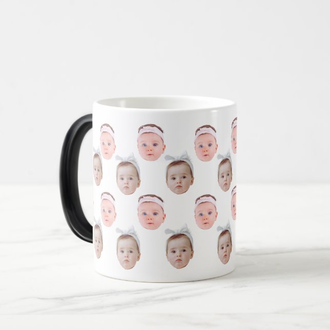 Personalized Face Photo, Custom Mug Face, Dad Mom  (Front Left)