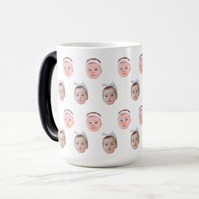 Personalized Face Photo, Custom Mug Face, Dad Mom  (Front Left)
