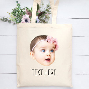 Personalized Face Photo Funny  Tote Bag