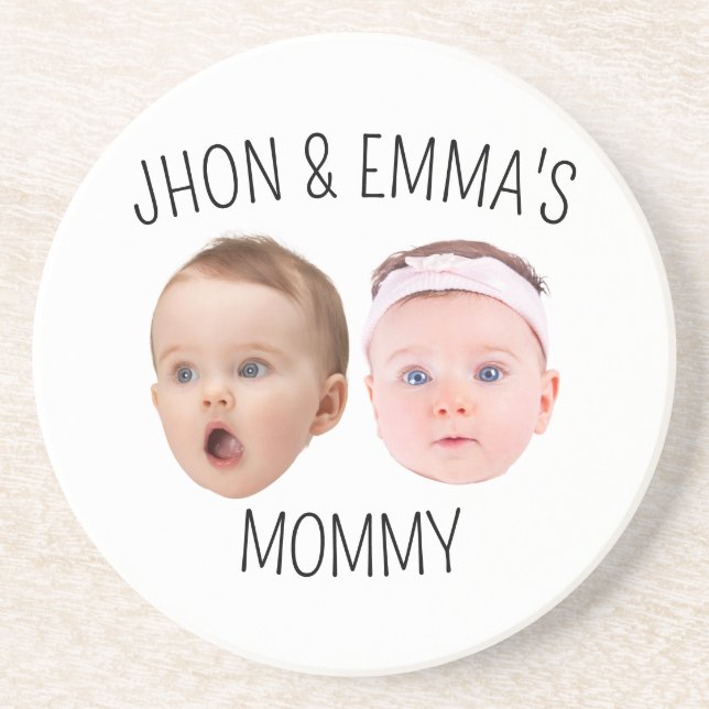 Personalized Face Photo Kids, Mother's Day Gift Coaster (Front)