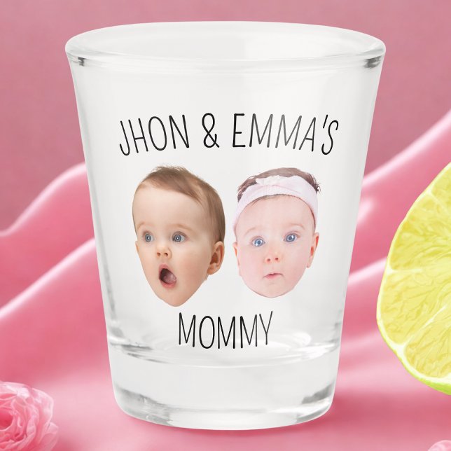 Personalized Face Photo Kids, Mother's Day Gift Shot Glass (Creator Uploaded)