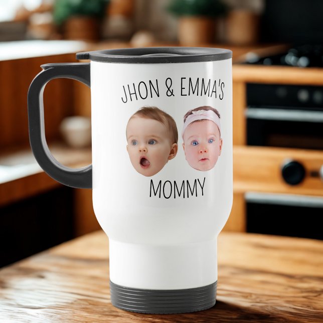 Personalized Face Photo Mug, Mother's Day Gift Travel Mug (Creator Uploaded)