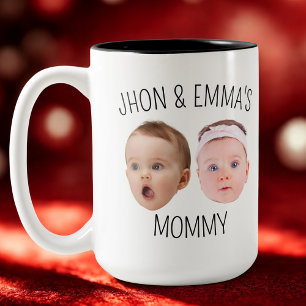 Personalized Face Photo Mug, Mother's Day Gift Two-Tone Coffee Mug