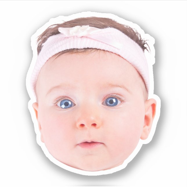 Personalized Face Photo Stickers, Custom Face  Sticker (Front)