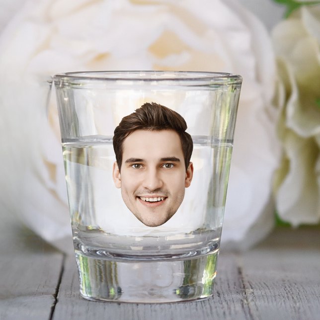 Personalized Face Picture Fun Birthday Party Photo Shot Glass (Creator Uploaded)