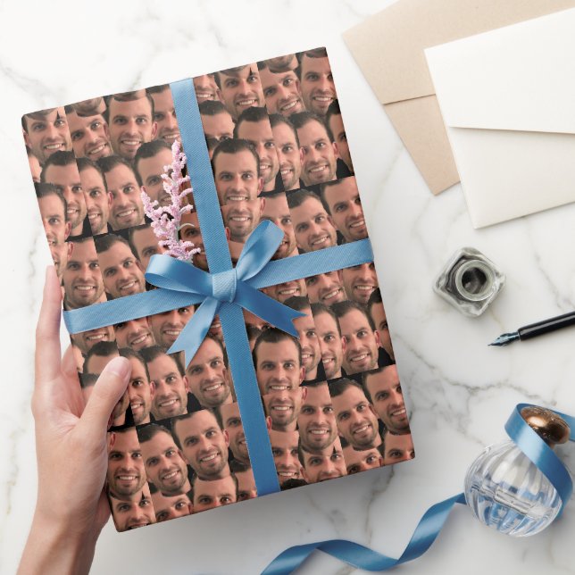 Personalized Face Picture Unique Photo Birthday Wrapping Paper (Gifting)