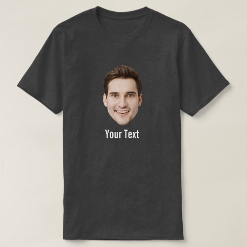 Personalized Face Text  Customized Unique Elegant T_Shirt