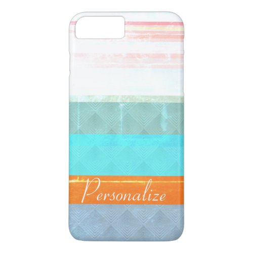 Personalized Faded  Weathered Stripes iPhone 8 Plus7 Plus Case