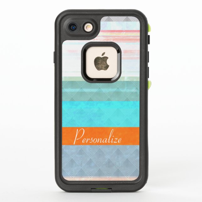 Personalized Faded & Weathered Stripes LifeProof iPhone Case (Back)