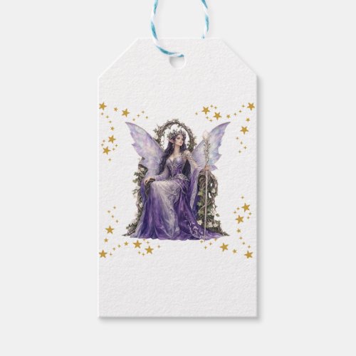 Personalized Fairy Angel 7th Birthday Party Napkin Gift Tags