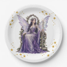 Personalized Fairy Angel 7th Birthday Party Napkin