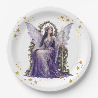 Personalized Fairy Angel 7th Birthday Party Napkin Paper Plates