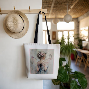 Personalized Fairy Flower Girl Tote Custom Wedding