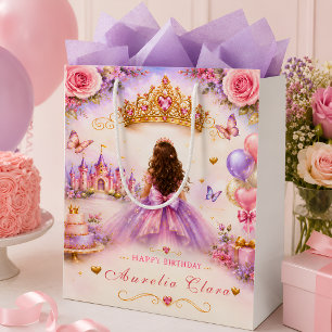 Personalized Fairytale Princess Birthday Medium Gift Bag