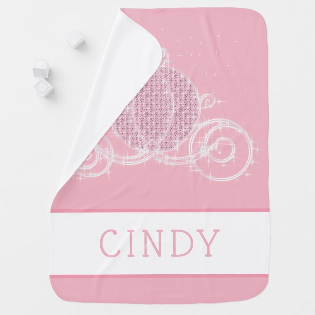 Personalized Fairytale Princess Coach Pink Girls Baby Blanket Zazzle