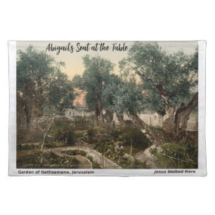 Personalized Faith Christian Vintage Photo Table Cloth Placemat
