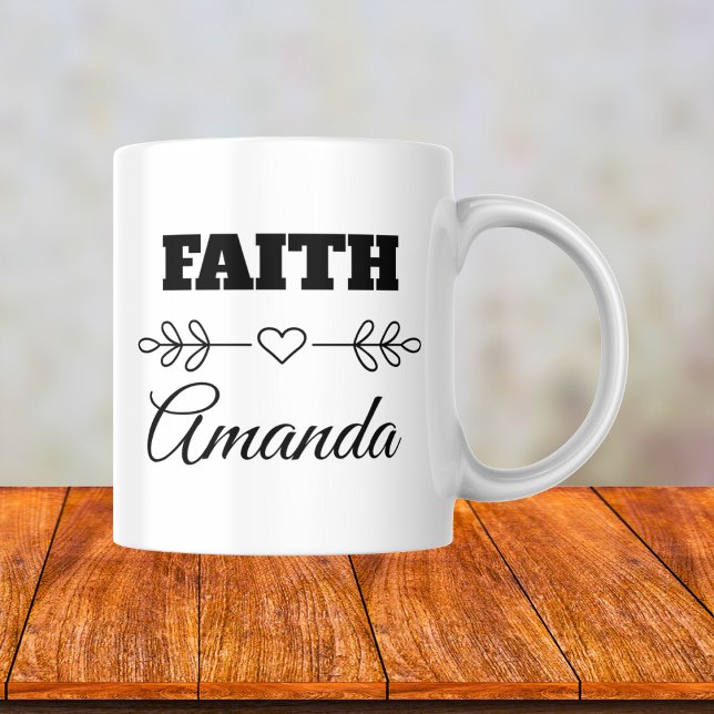Personalized Faith Heart Christian Coffee Mug (Creator Uploaded)