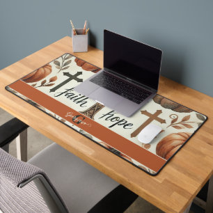Personalized Faith & Hope Christian Halloween Desk Mat