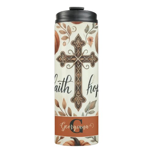 Personalized Faith &amp; Hope Christian Halloween Thermal Tumbler